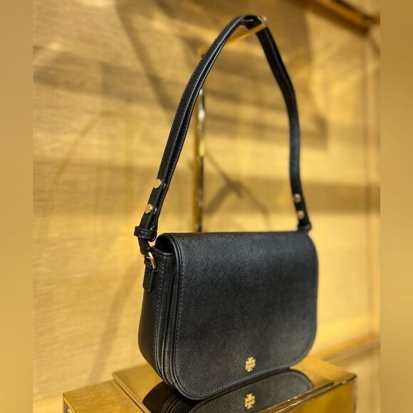 Tory Burch Emerson Crossbody Black Retail $428‎